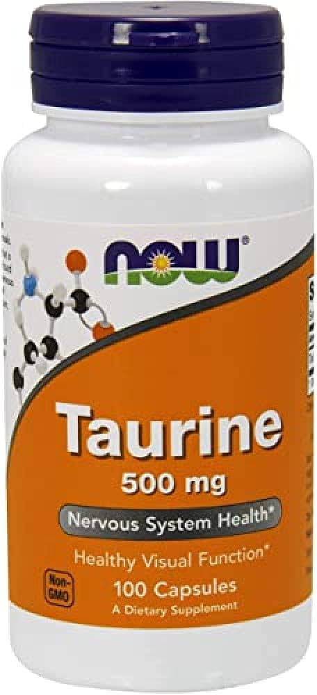 NOW potravinové doplnky, Taurín 500 mg 100 kapsúl