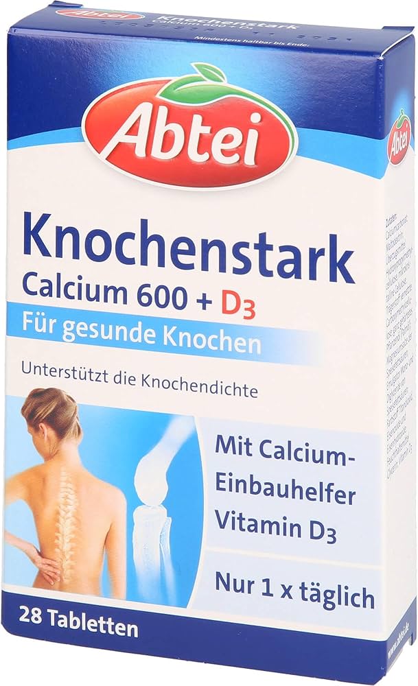 Abtei Bone Strong Calcium 600 + D3 tablety, 28 tabliet