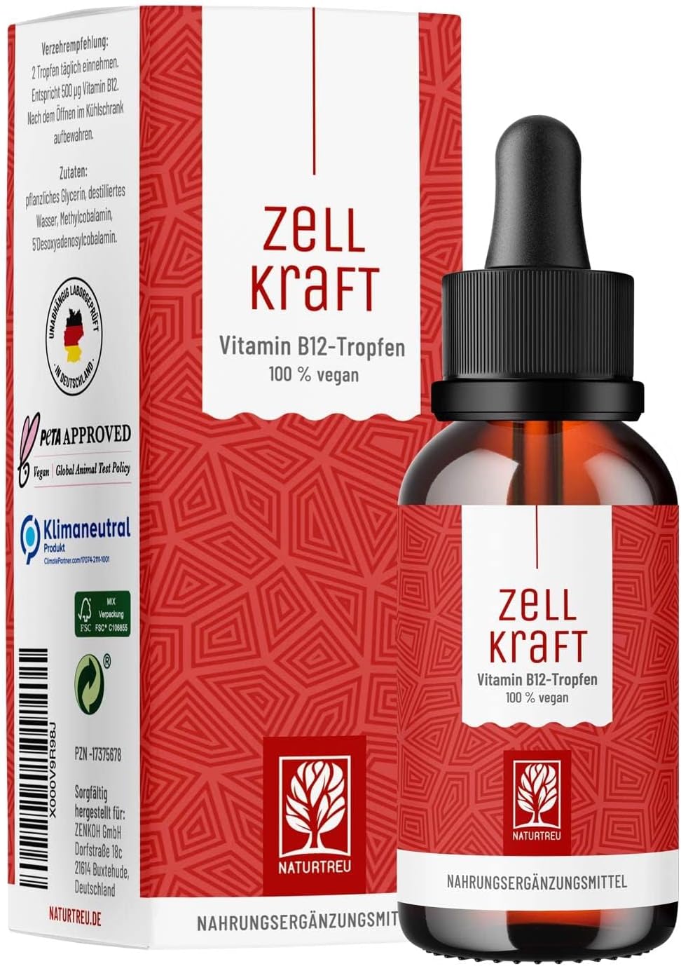 NATURTREU zell kraft Vitamín B12 kvapky 50 ml