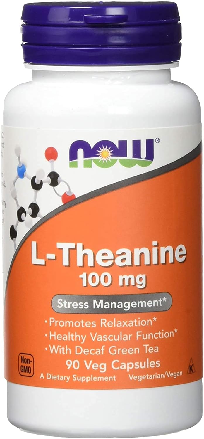 Now Foods L-Theanine 100 mg, 90 kapsúl
