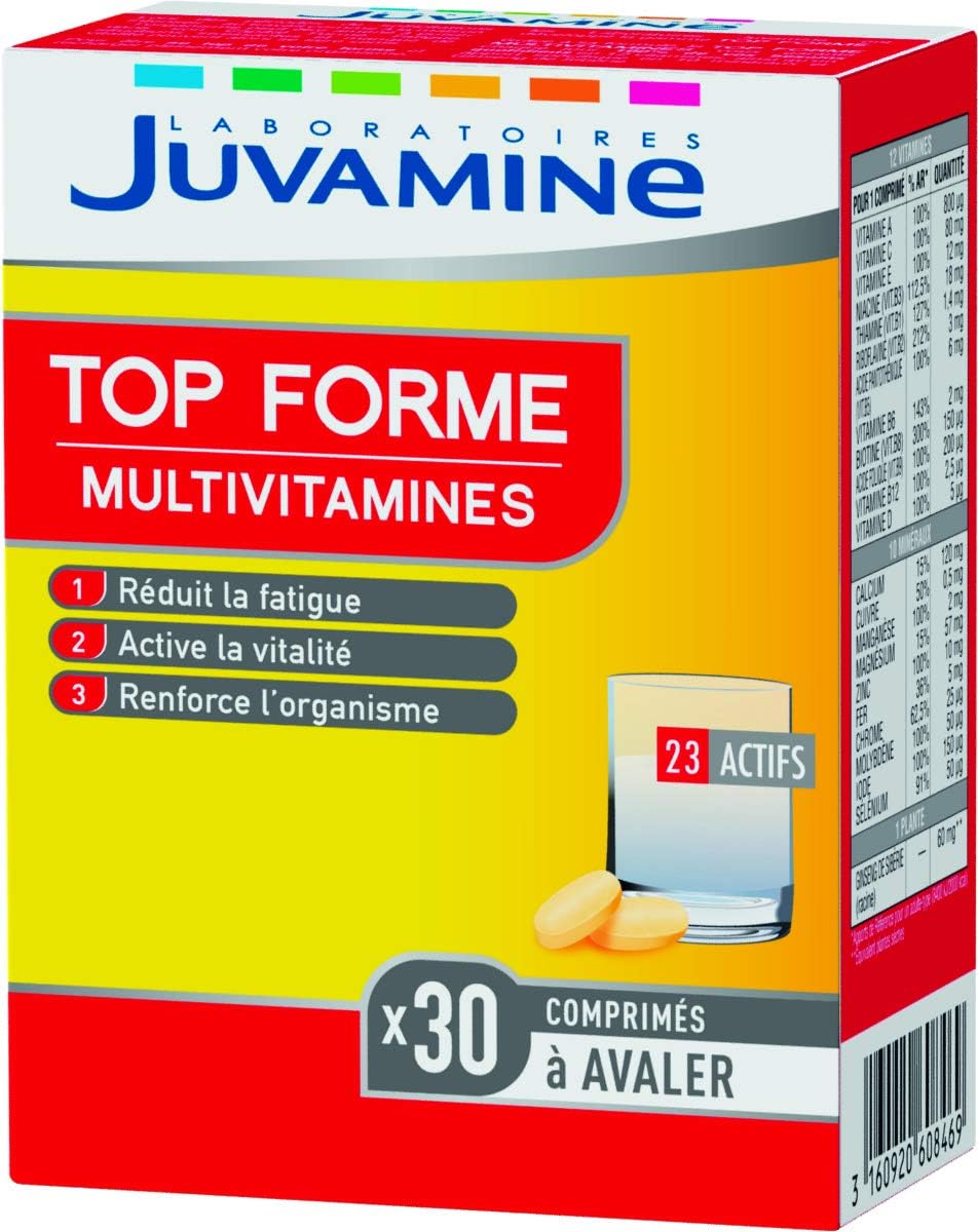 JUVAMINE Top forma, Vitalita, Tón 12 multivitamínov a 10 minerálov 30 tabliet