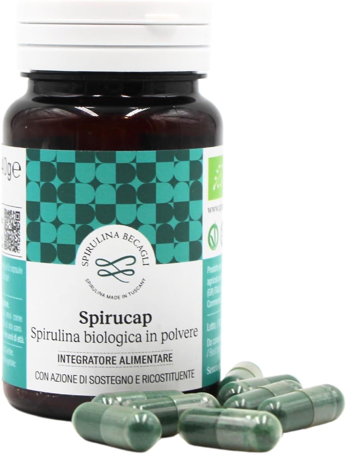 Severino Becagli Spirulina Becagli - Bio Spirulina 180 kapsúl