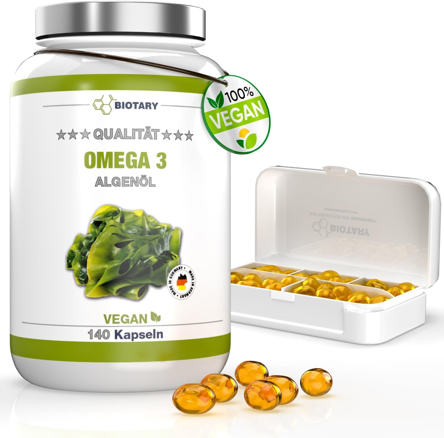 Biotary Omega 3 Vegan olej z rias, 140 mäkkých kapsúl