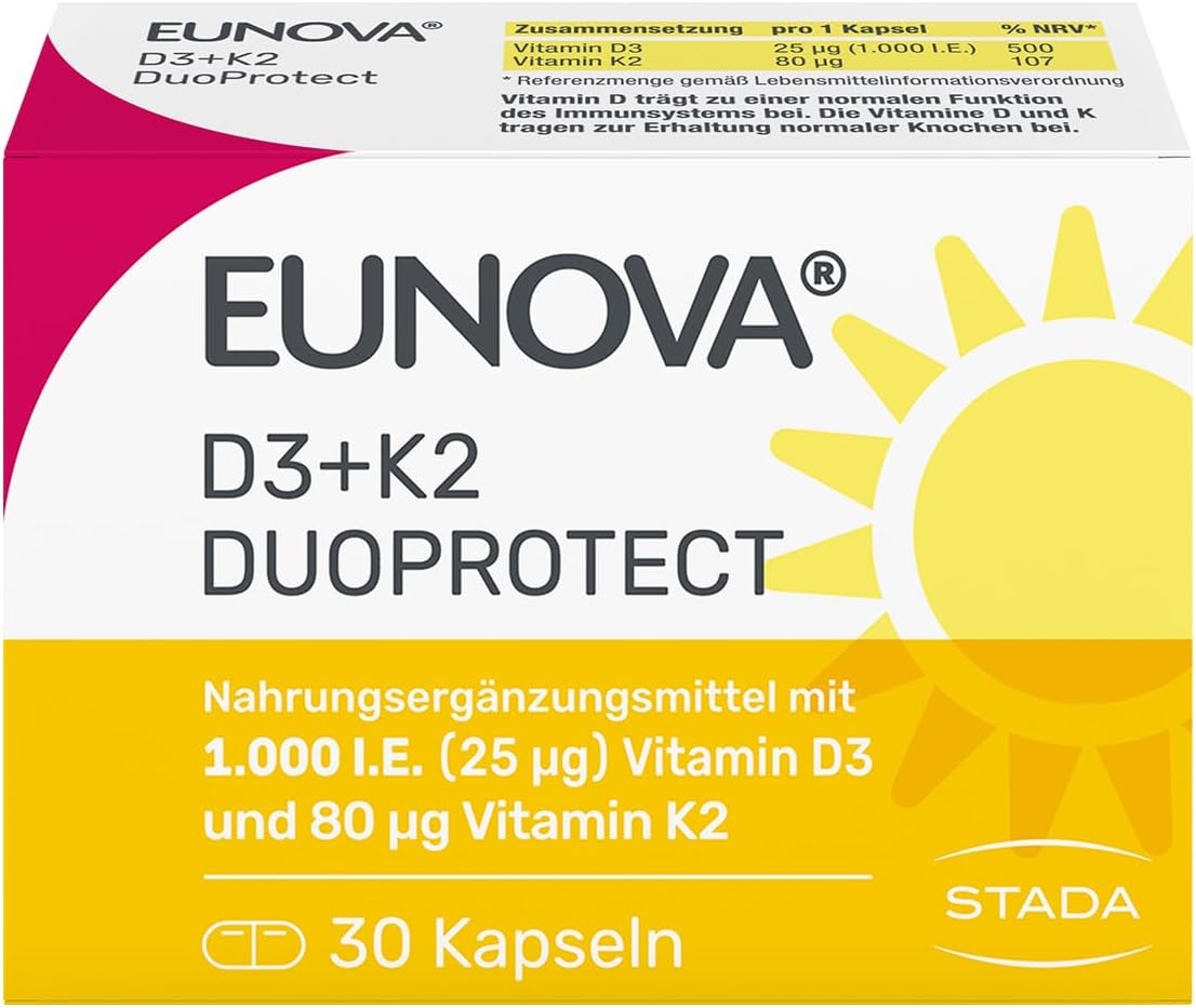 Stada EUNOVA D3 + K2 DuoProtect 1000 IU 30 tabliet