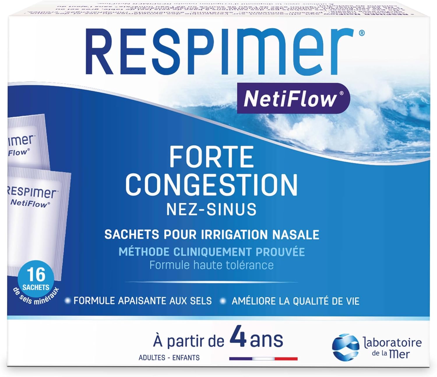 Laboratoire de la Mer Minerálne soli RESPIMER NetiFlow na výplach nosa 16 vrecúšok