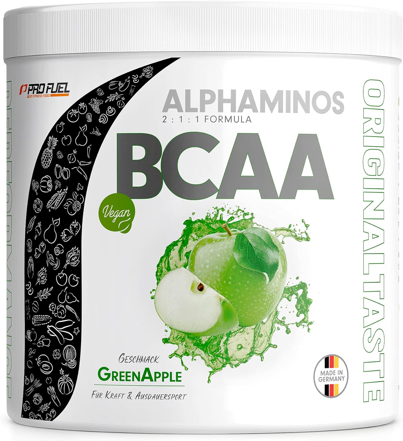 Pro Fuel Profuel alphaminos BCAA prášok 300 g zelené jablko