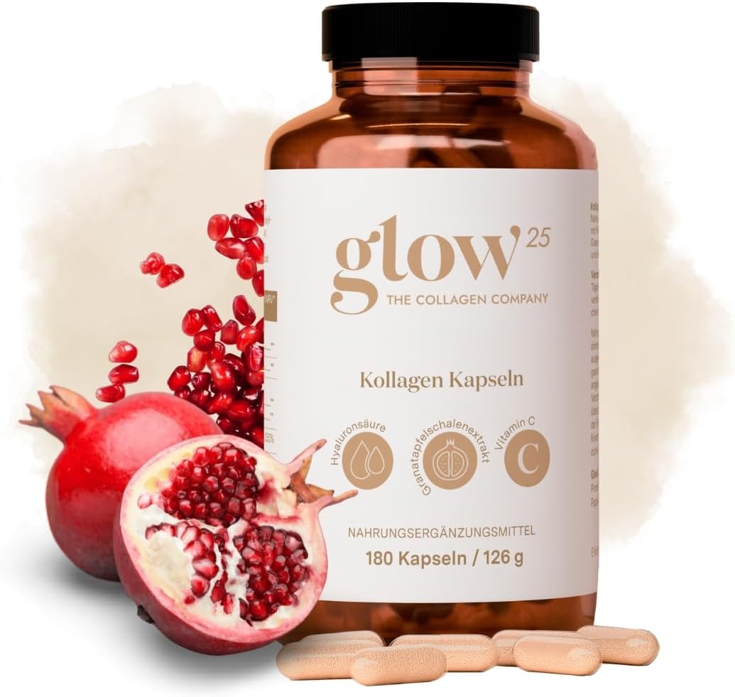 Glow25 Skincare Glow25 Kollagen 180 kapsúl s kyselinou hyalurónovou a vitamínom C Exp.: 2026+