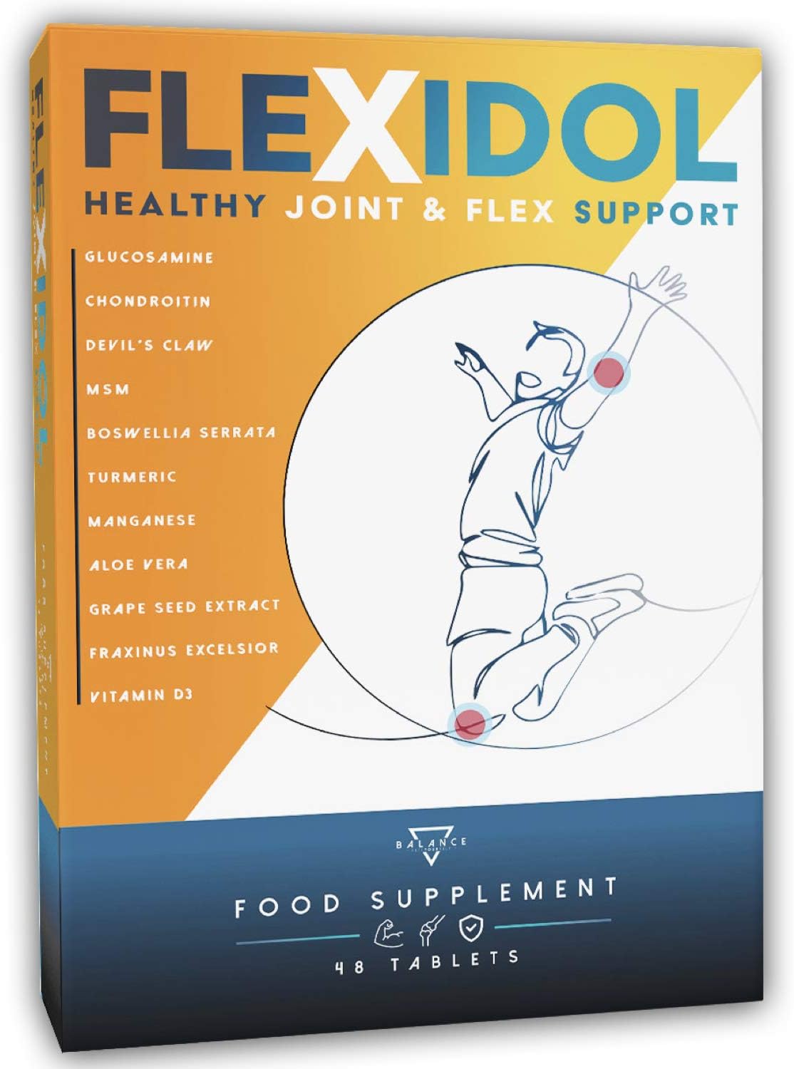 Balance nutrition FLEXIDOL Glukosamín Chondroitín 48 tabliet