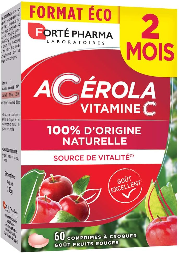 FORTE PHARMA Forté Pharma - Acerola 60 žuvacích tabliet Exp.: 2026+