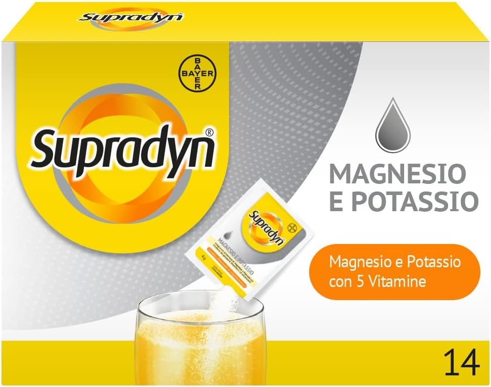 Supradyn multivitamínový doplnok horčíka a draslíka vrecko 14 ks,56 g