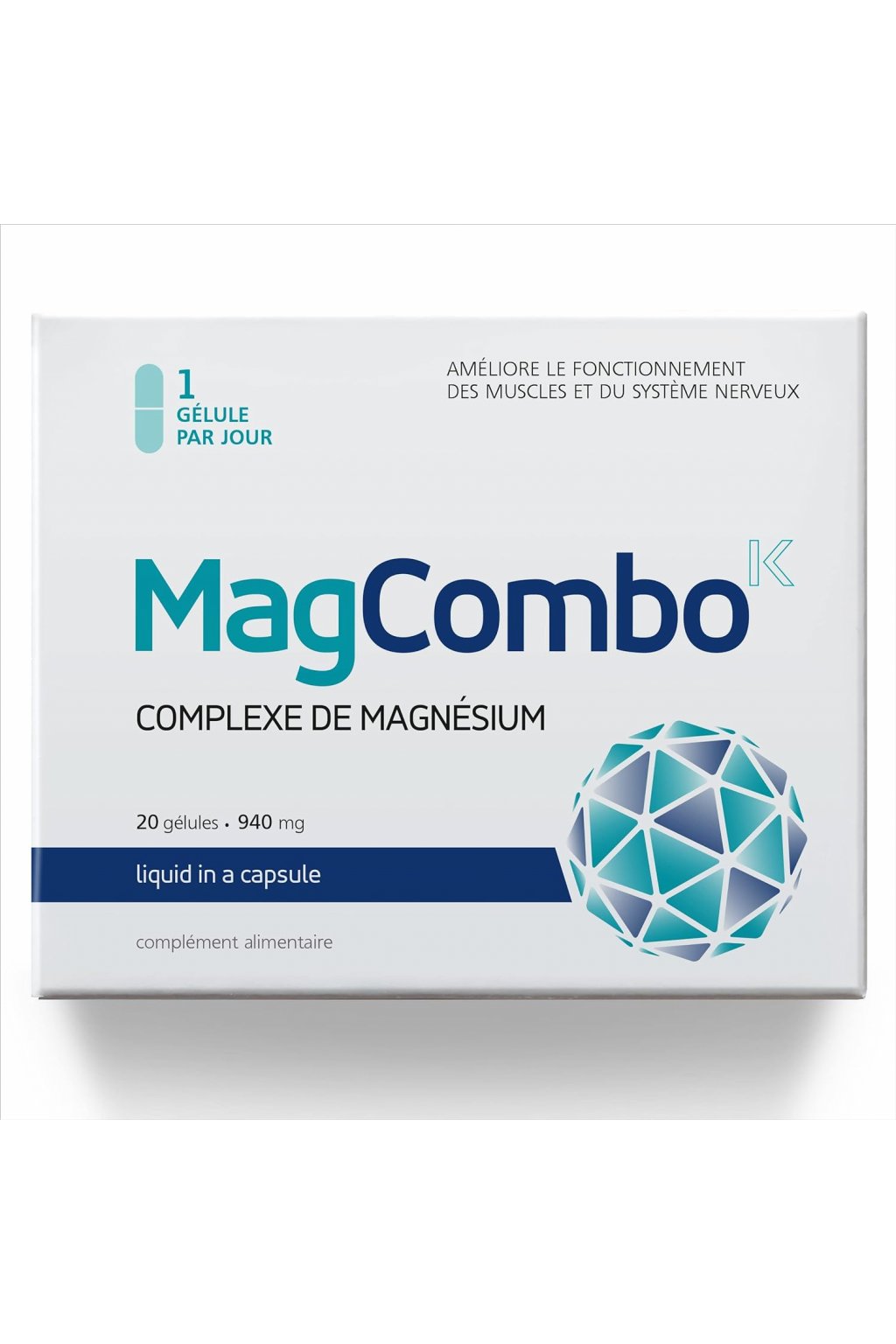 MAGCOMBO K MagCombo - koncentrovaný čistý horčík 20 kapsúl Exp.: 7/2025