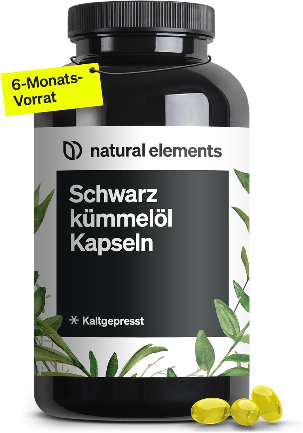 Natural elements Olej z čiernej rasce 400 kapsúl Exp.: 2026+