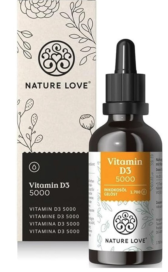 NATURE LOVE Vitamín D3 5000 kvapky 50 ml, exp. 10/25