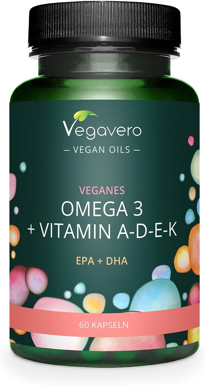 Vitamíny Vegavero Vegan Omega 3 + ADEK 60 kapsúl