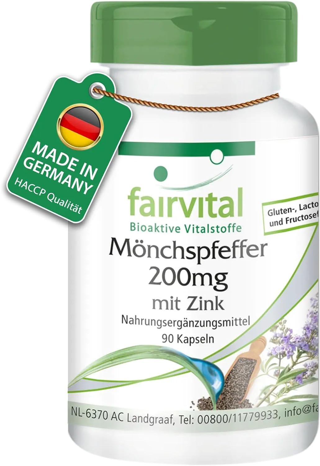 Fairvital Monk Pepper 200 mg so zinkom 90 kapsúl
