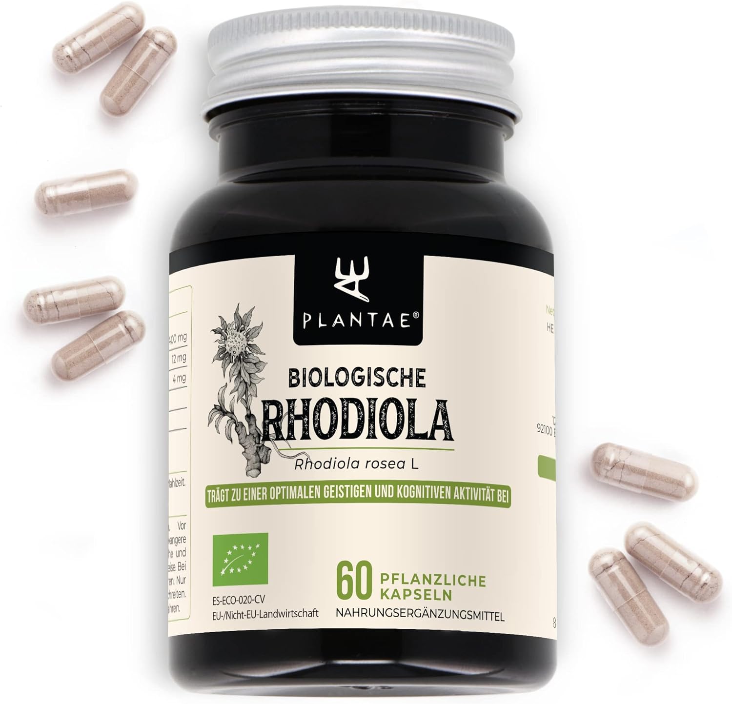 PLANTAE Rhodiola Rosea Bio 60 rastlinných kapsúl Exp.: 2026+