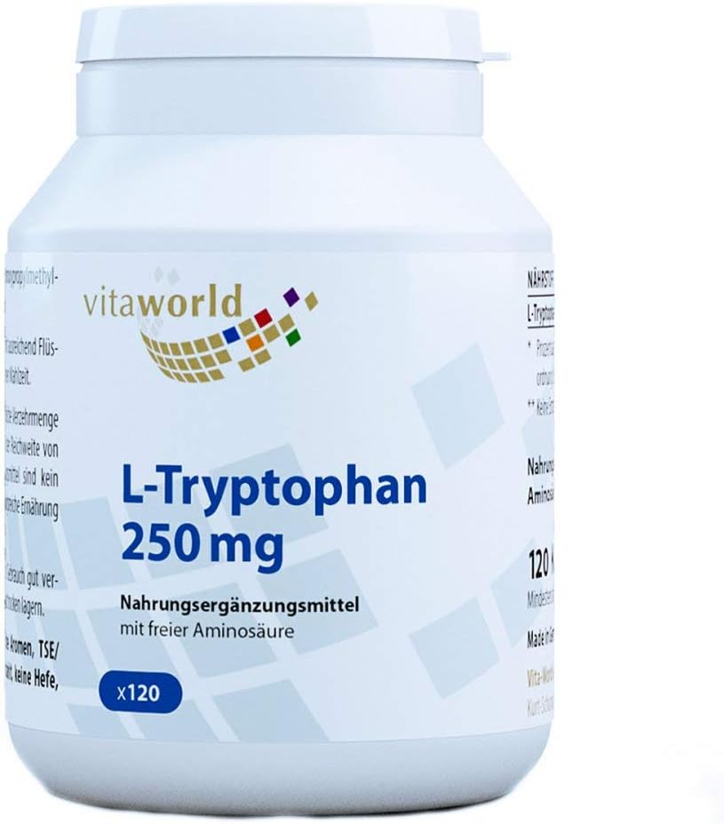 Vitaworld L-tryptofán 250 mg, Vegan, 120 kapsúl Exp.: 04/2026