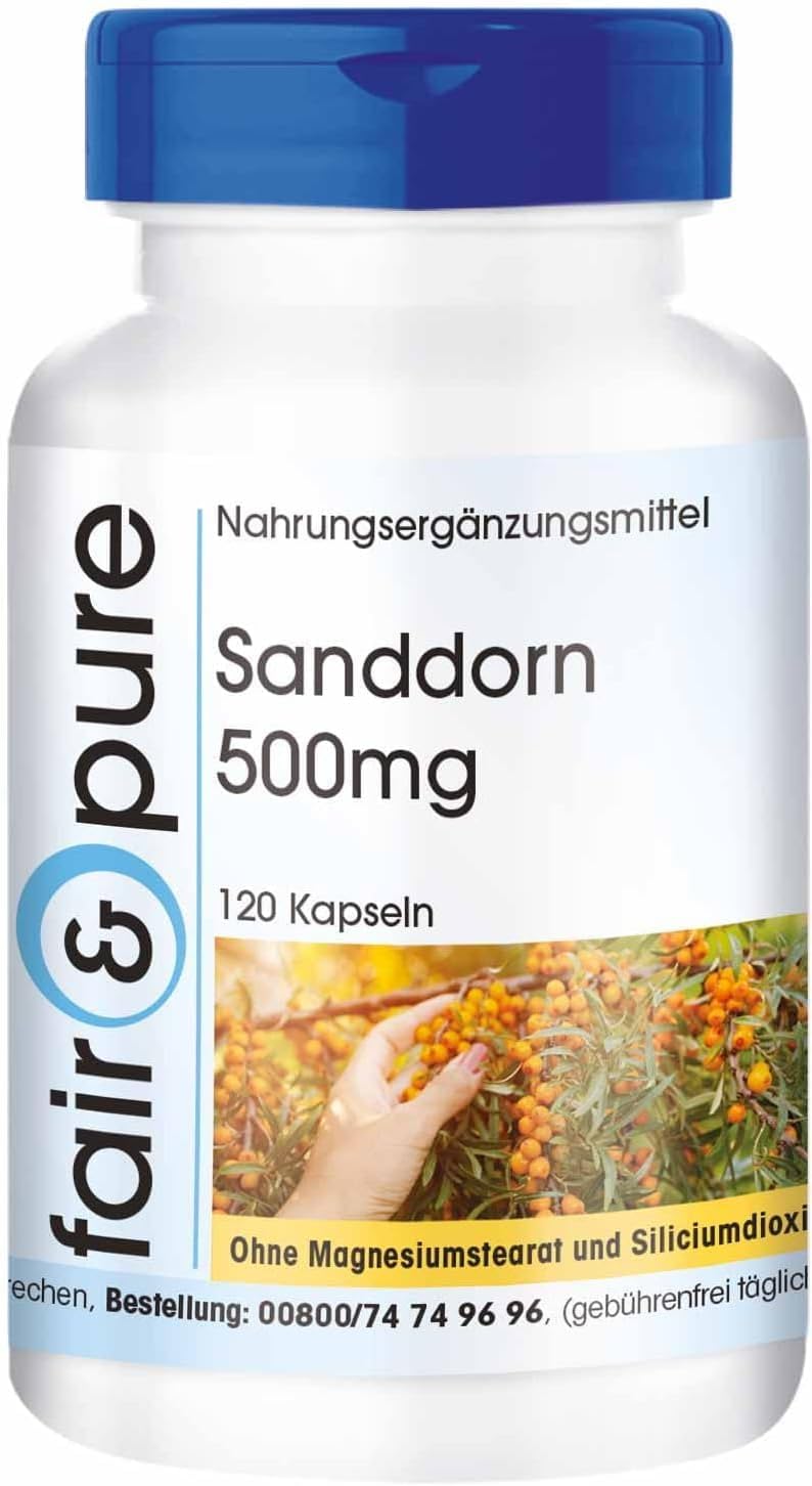 Fair & Pure Sanddorn - Rakytník 500 mg - 120 kapsúl Exp.: 2026+