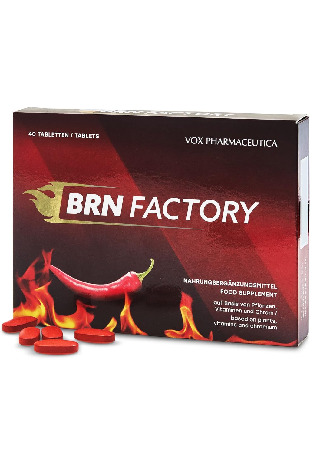 BRN Factory - 30 červených tabliet s prírodnými aktívnymi zložkami NEKOMPLETNÉ BALENIE Exp.: 2026+