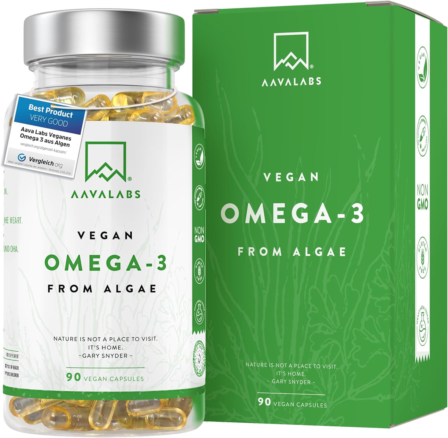 AAVALABS Vegan Omega-3 90 kapsúl Exp.: 2026+