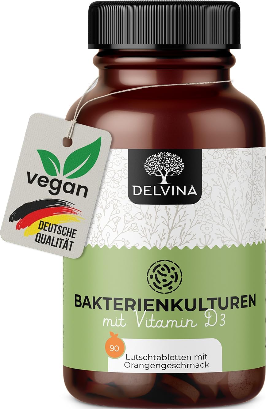 Delvina bakteriálne kultúry s vitamínom D3 proti dychu – pomarančová aróma 90 tabliet Exp.: 2026+