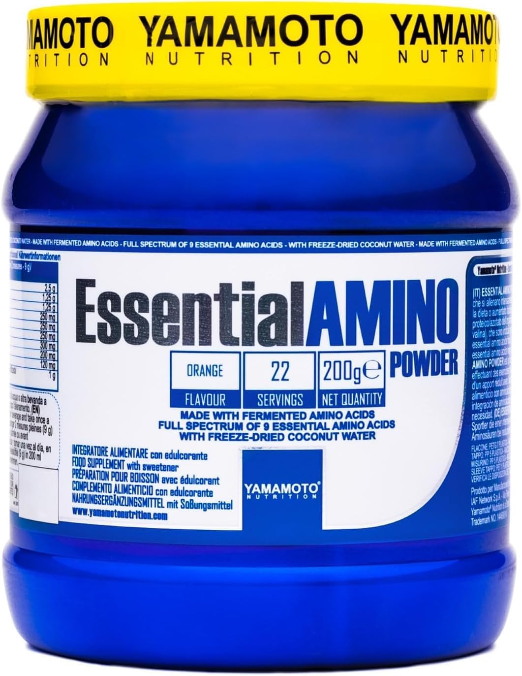 YAMAMOTO NUTRITION Yamamoto Essential Amino prášok 200g - esenciálne aminokyseliny, pomarančová chuť