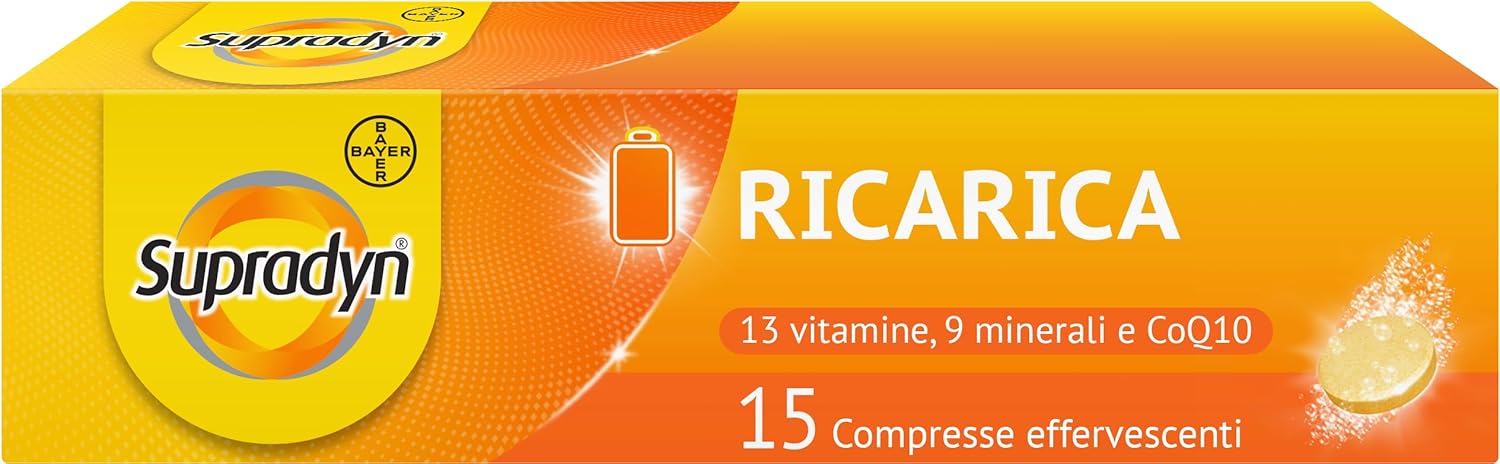 Supradyn kompletný multivitamínový výživový doplnok 15 šumivých tabliet, príchuť pomaranč