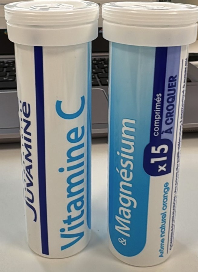 JUVAMINE - vitamín C & horčík 15 žuvacích tabliet
