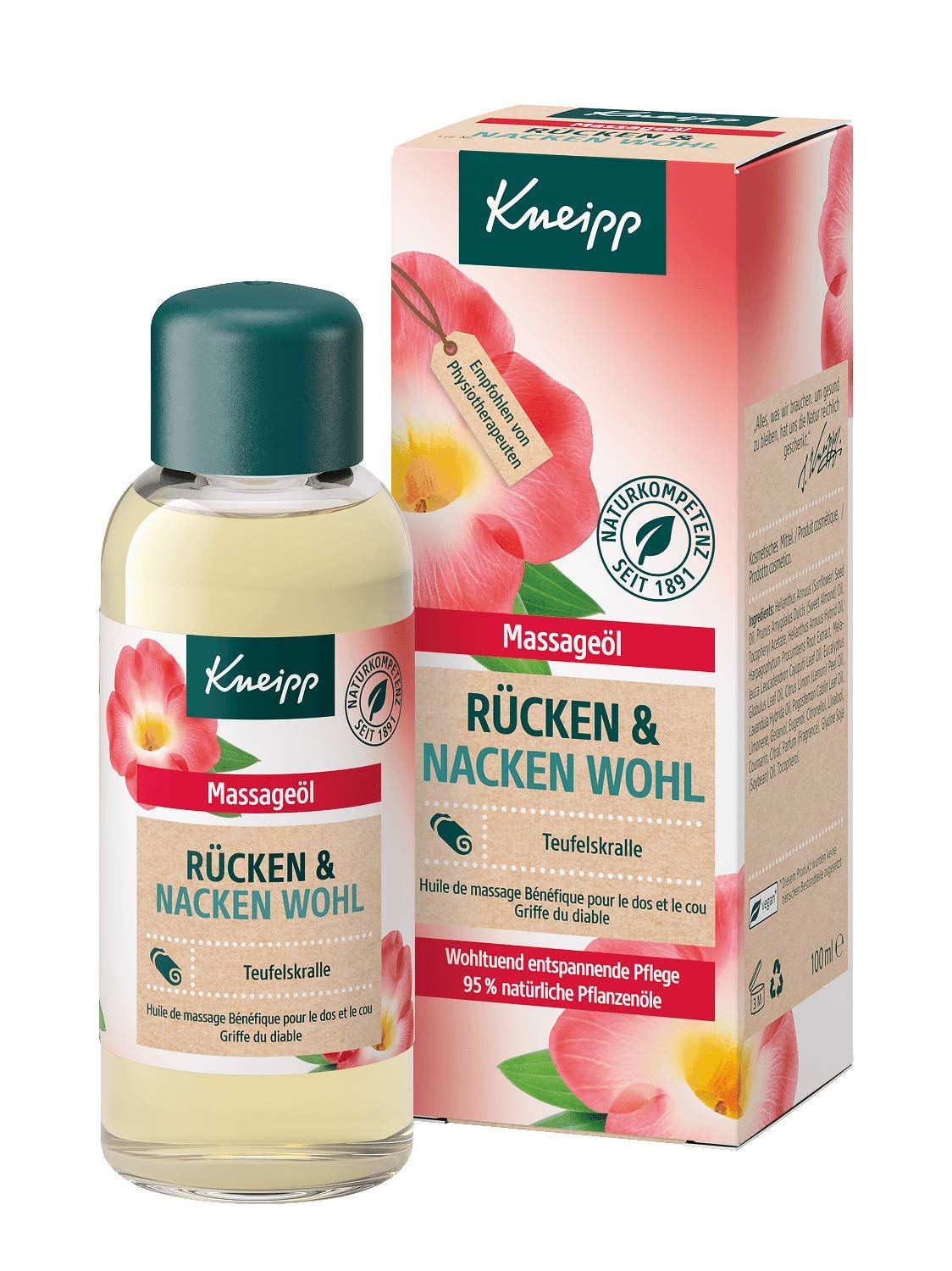 Kneipp Kneippov masážny olej na chrbát a šiju, 100 ml