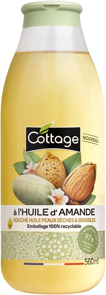 Cottage - Sprchový gélový olej AMANDE - Suchá a citlivá pokožka 560 ml