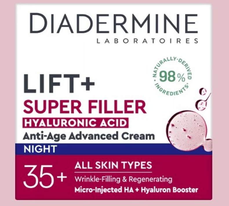 Nočný krém Diadermine Lift+ Super Filler 35+ 50 ml