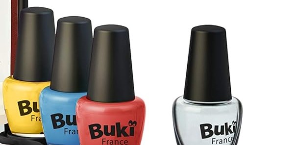 Buki Sada Lakov na Nechty pre Deti, 4x12 ml, Modrá, Ružová, Žltá, Priehľadná