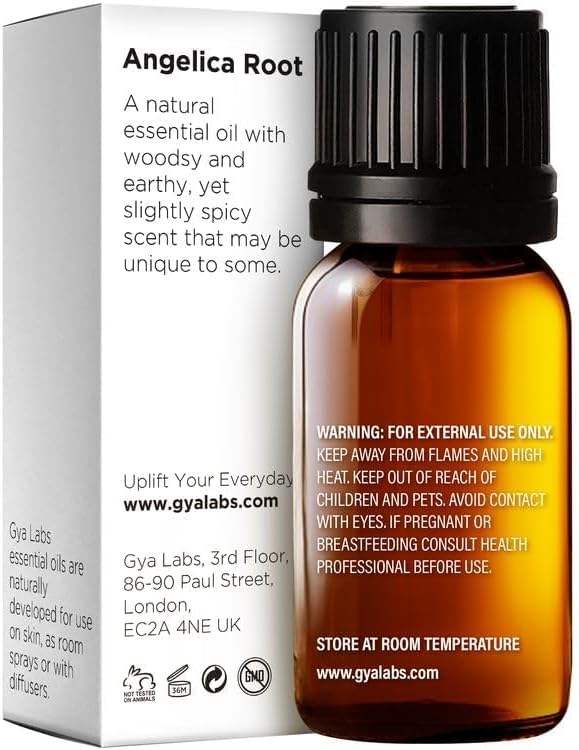Gya Labs Angelica Root Essential Oil for Diffuser, 10 ml
