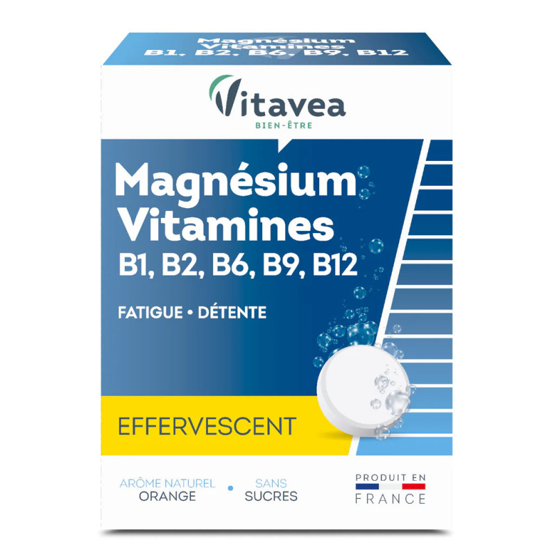 Vitavea magnésium a vitamíny b1,b2,b6,b9,b12 12 šumivých tabliet-nekompletné balenie