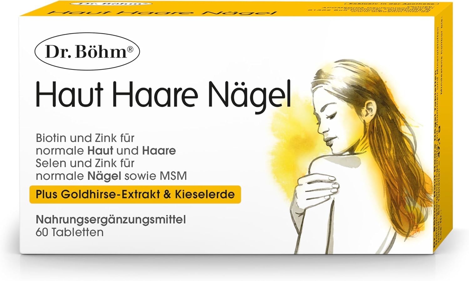 Dr.Böhm Dr. Böhm vitamíny a živiny pre pokožku, vlasy a nechty, s kremíkom 60 tabliet Exp.: 2026+