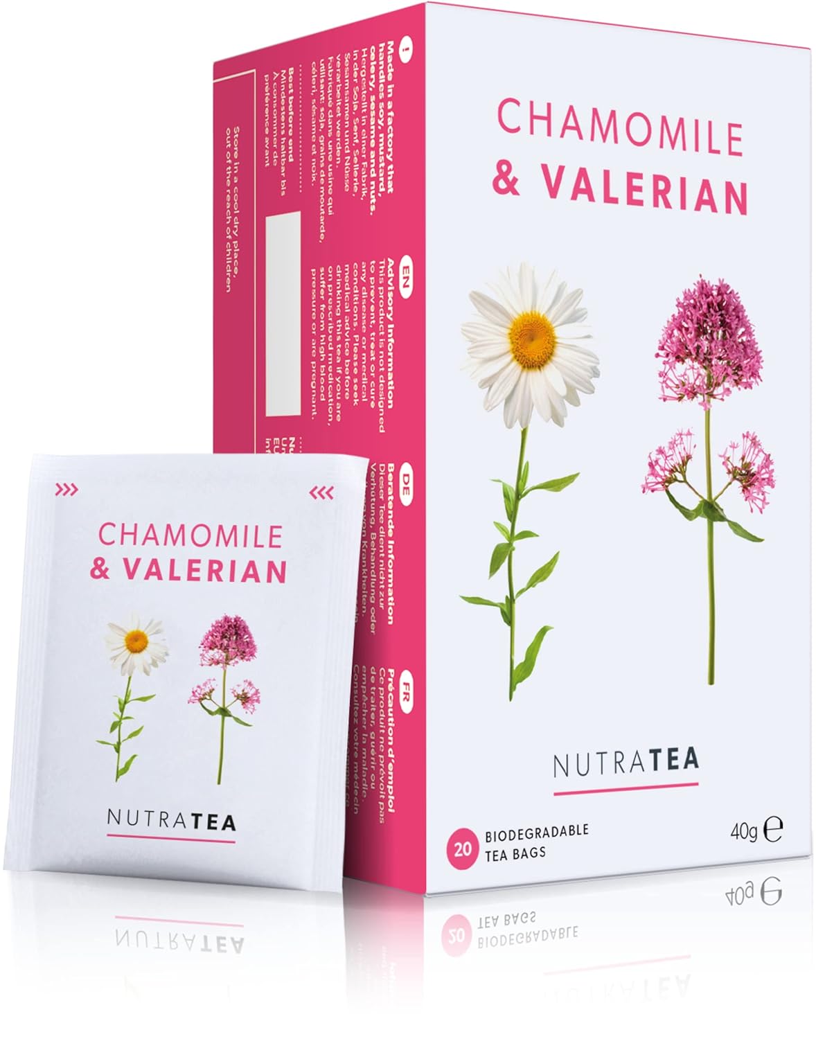 Nutra tea NutraTea - Harmančekový & Valerijský čaj 20 vrecúšok