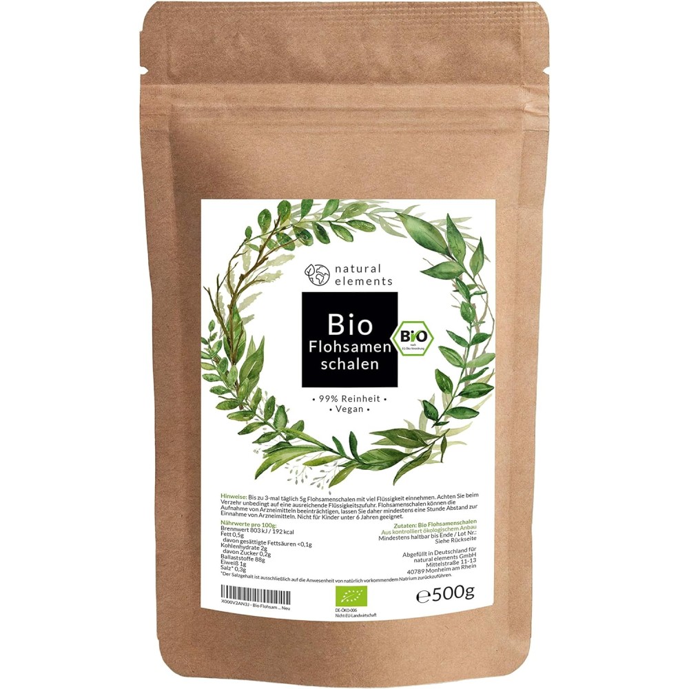 Natural elements Organické šupky psyllia - 500g Exp.: 2026+