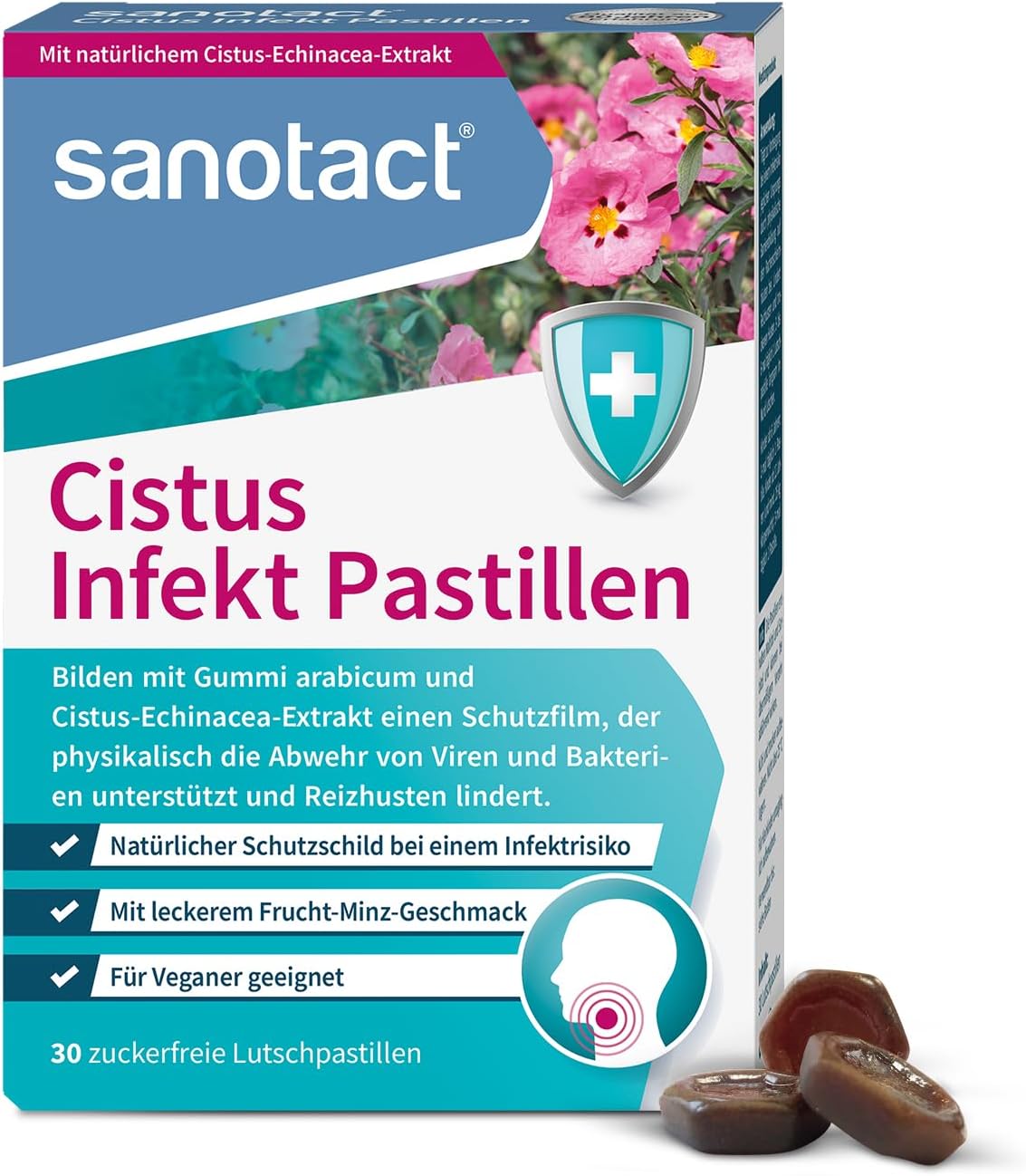 Sanotact blokátor cistovej infekcie 30 pastiliek Exp.: 2026+