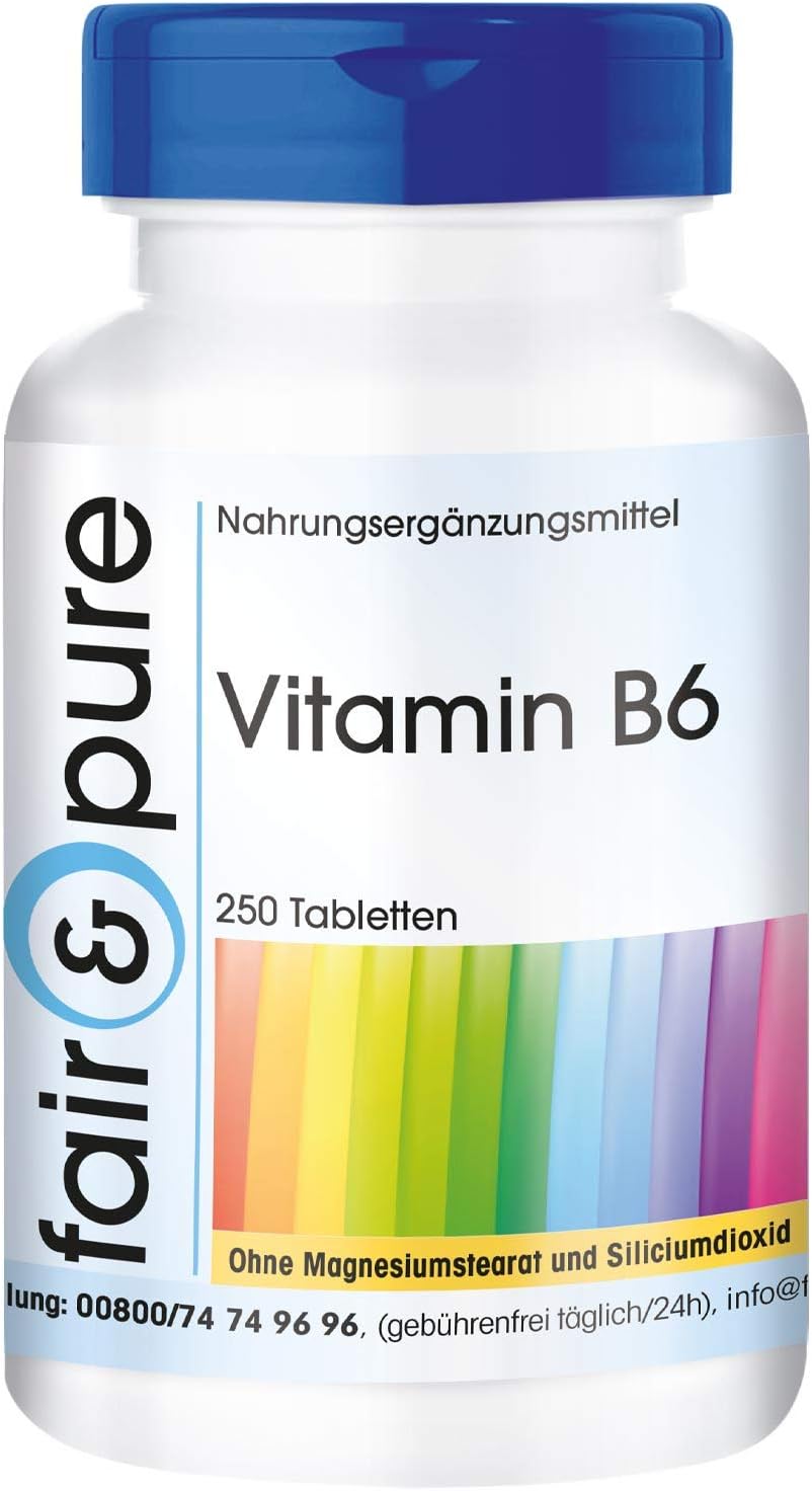 Fair & Pure - Tablety vitamínu B6 250 ks Exp.: 2026+