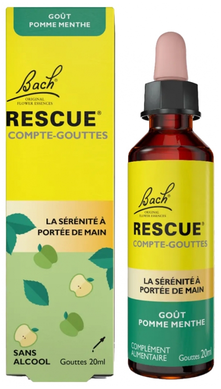 Rescue Bach kvapky s príchuťou jablko mäta 20 ml