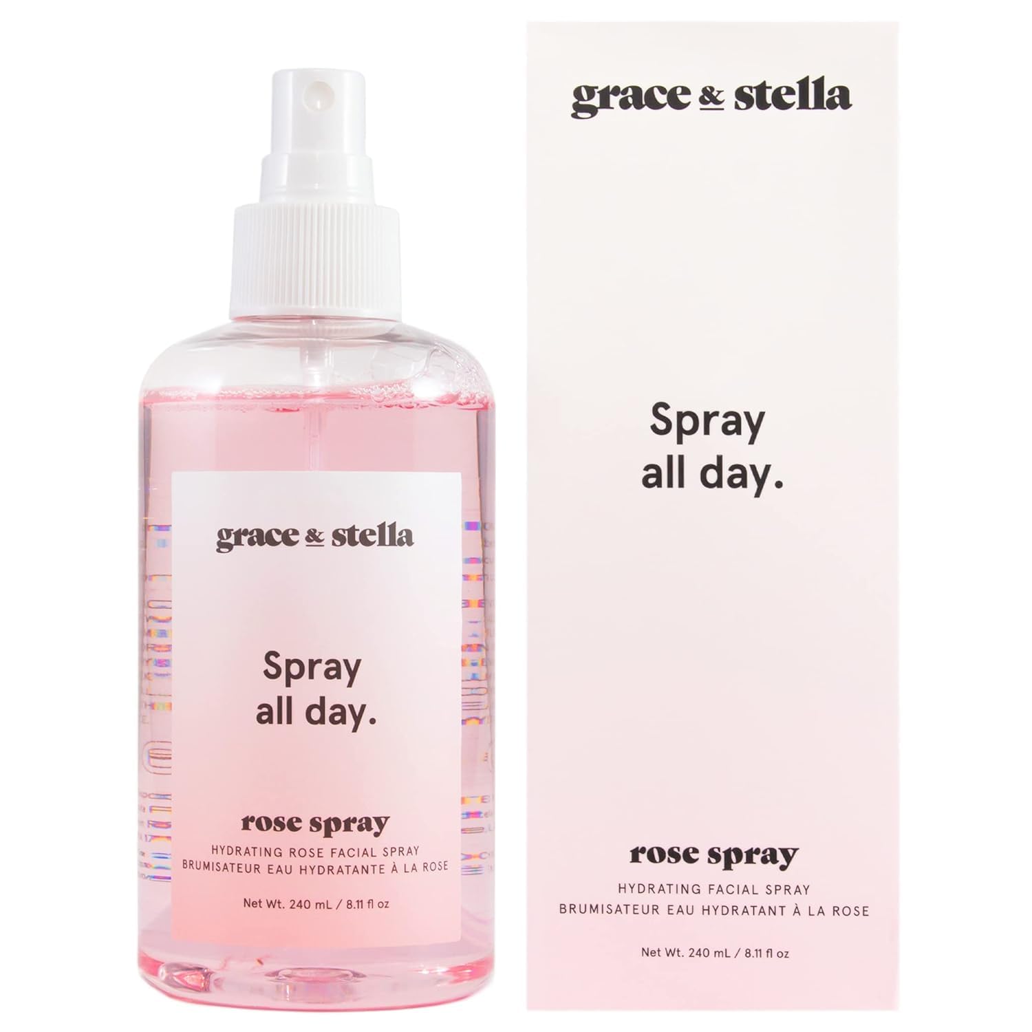Grace & Stella ružová voda v spreji na tvár 240 ml