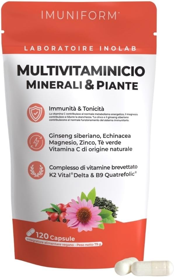INOLAB KOMPLET MULTIVITAMÍNOVÉ MINERÁLY A RASTLINY 120 kapsúl-exp:10/25 Exp.: 10/2025