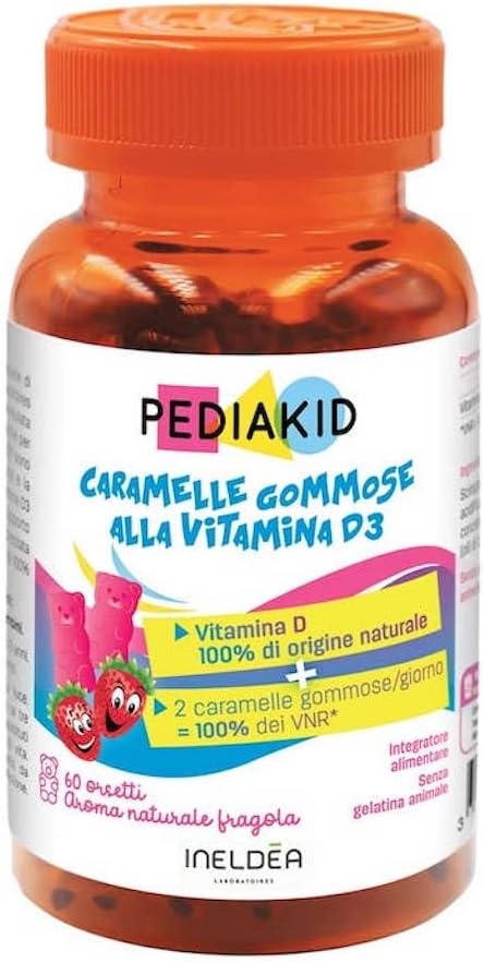 PEDIAKID - kapsuly s vitamínom D3 jahoda 60 ks Exp.: 10/2025