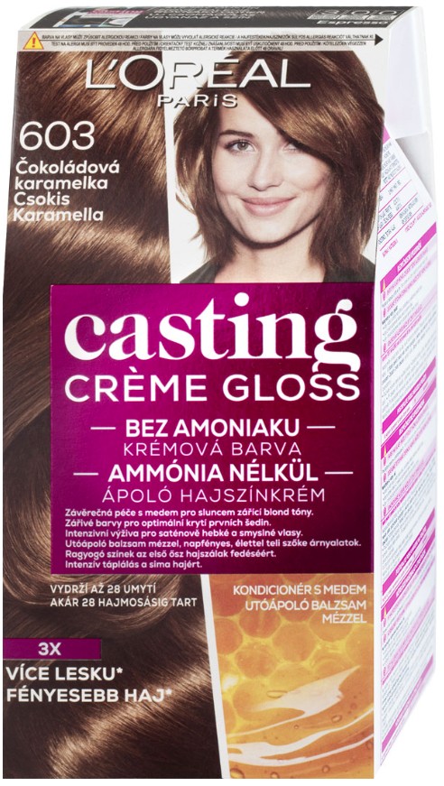 L'Oréal Paris Casting Cream Gloss farba na vlasy - 603 soft caramel