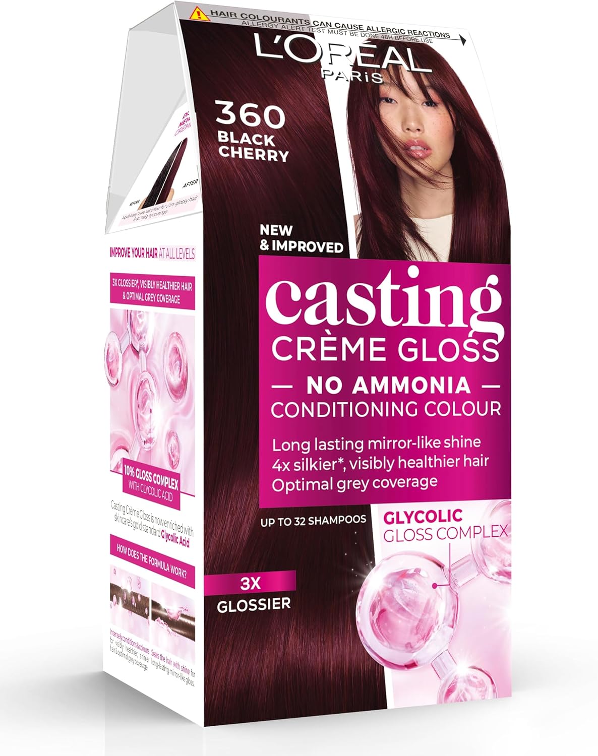 L'Oréal Paris Casting Cream Gloss farba na vlasy - Black Cherry 360