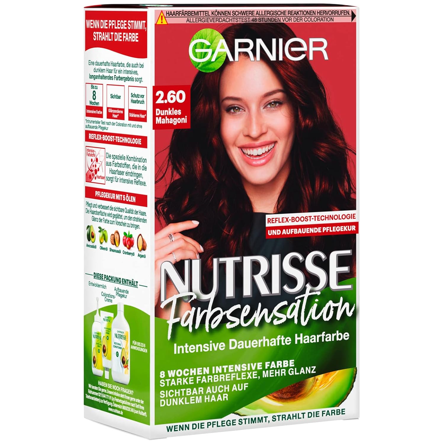 Garnier Nutrisse Color sensation, 2.60 Tmavý mahagón