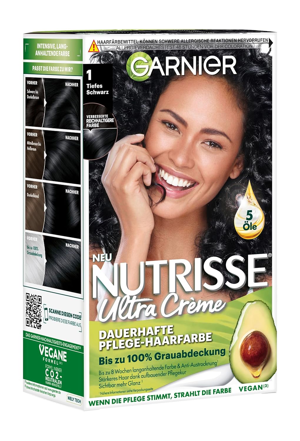 Garnier Nutrisse Color Sensation, 1 Čierna