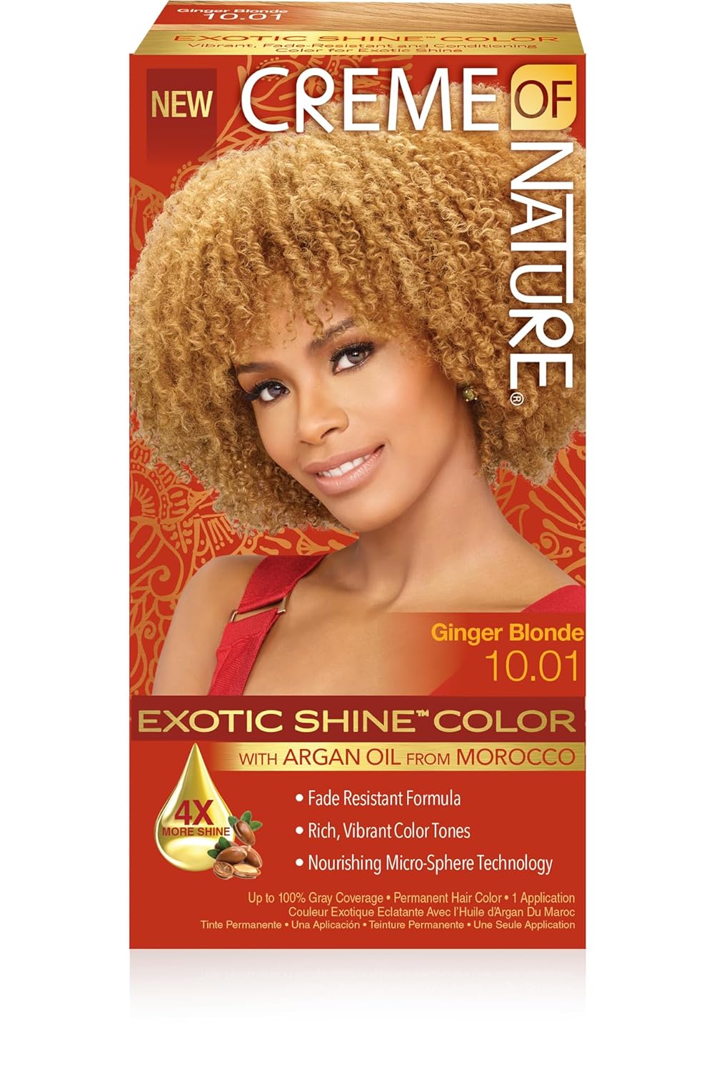 Creme of Nature farba na vlasy 10,01 zázvorová blond, s arganovým olejom