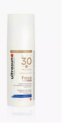 ultrasun SPF 30 Tónovaný opaľovací krém na tvár, 50ml
