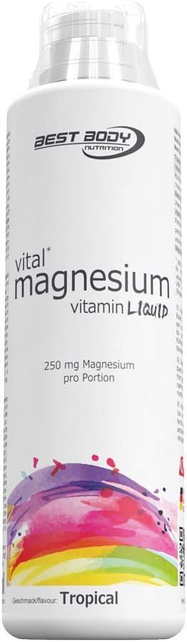 Best body nutrition Vitamíny Magnézium Liquid - 500 ml fľaša, Tropické Exp.: 2026+